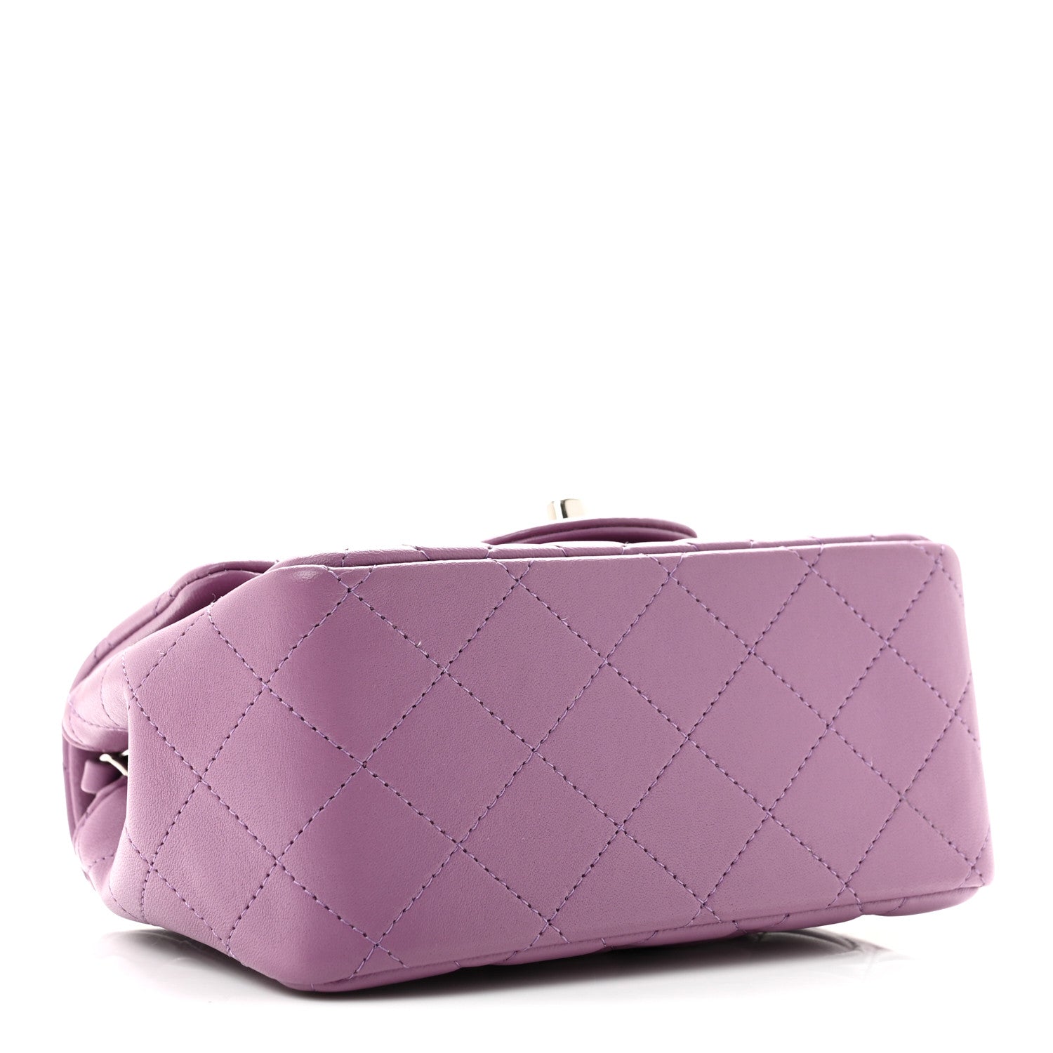 Chanel Lambskin Quilted Mini Square Flap Purple