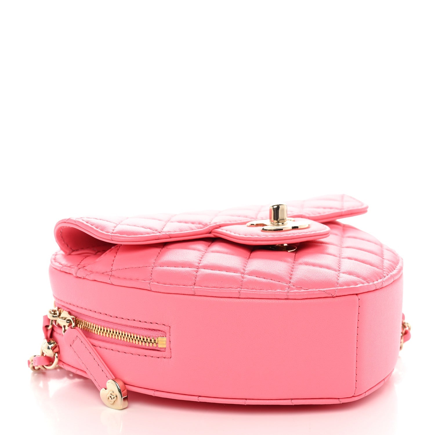 Chanel Lambskin Quilted CC In Love Heart Bag Pink