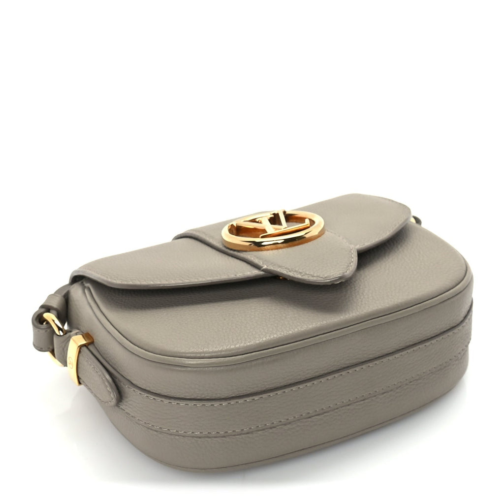 Louis Vuitton Grained Calfskin LV Pont 9 Soft PM Gris