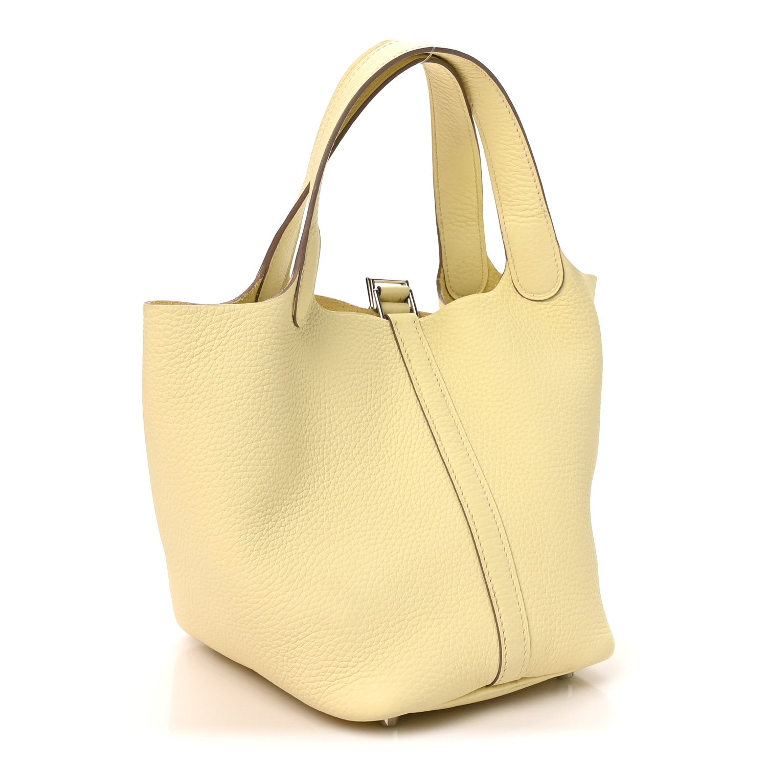 Hermès Taurillon Clemence Picotin Lock 18 PM Jaune Milton
