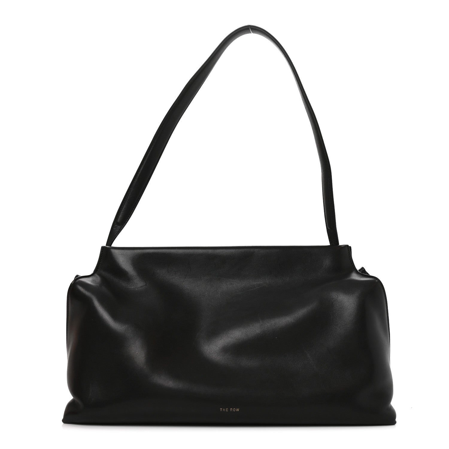 The Row Saddle Calfskin Sienna Shoulder Bag Black