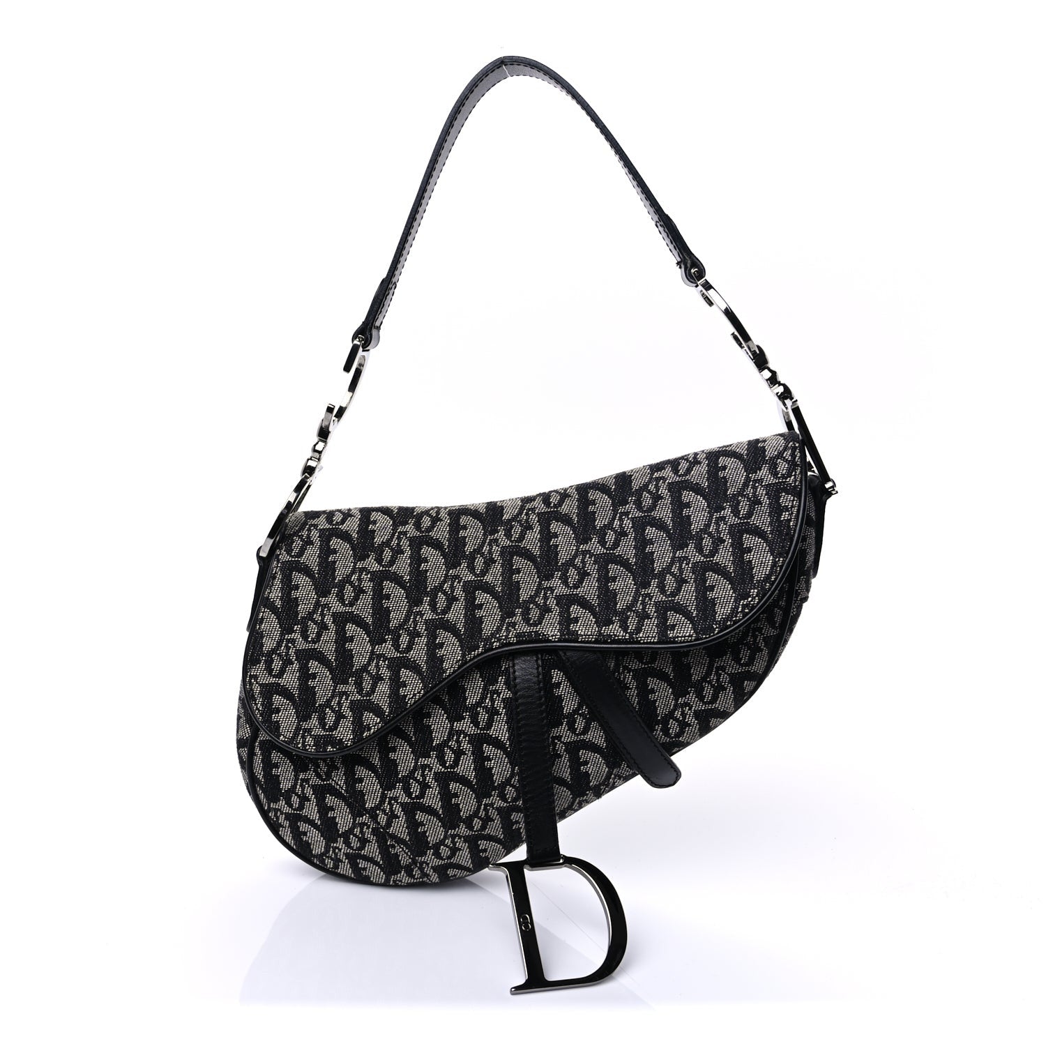 Dior Monogram Saddle Bag Black