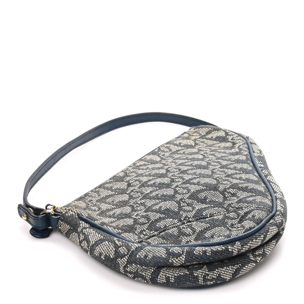 Dior Monogram Mini Saddle Pochette Navy