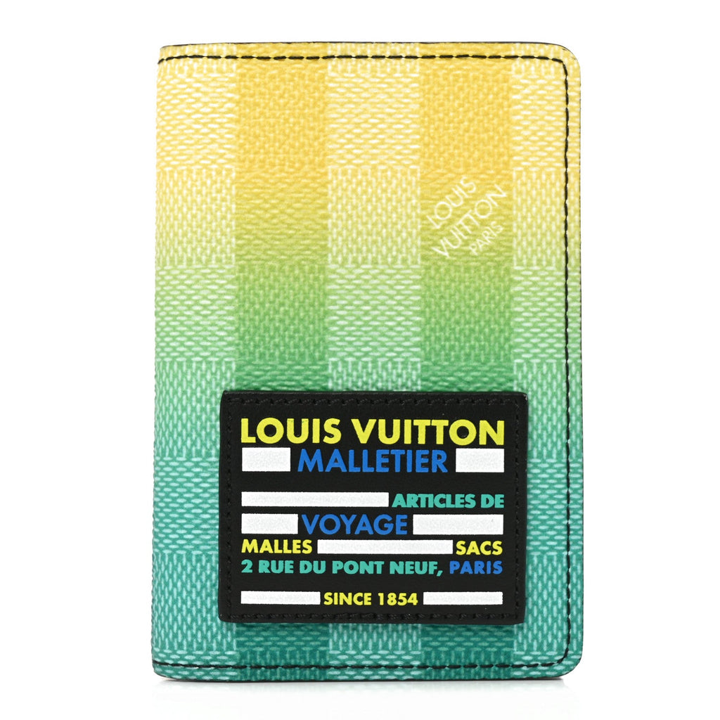 Louis Vuitton Damier Stripes Pocket Organizer Gradient Green