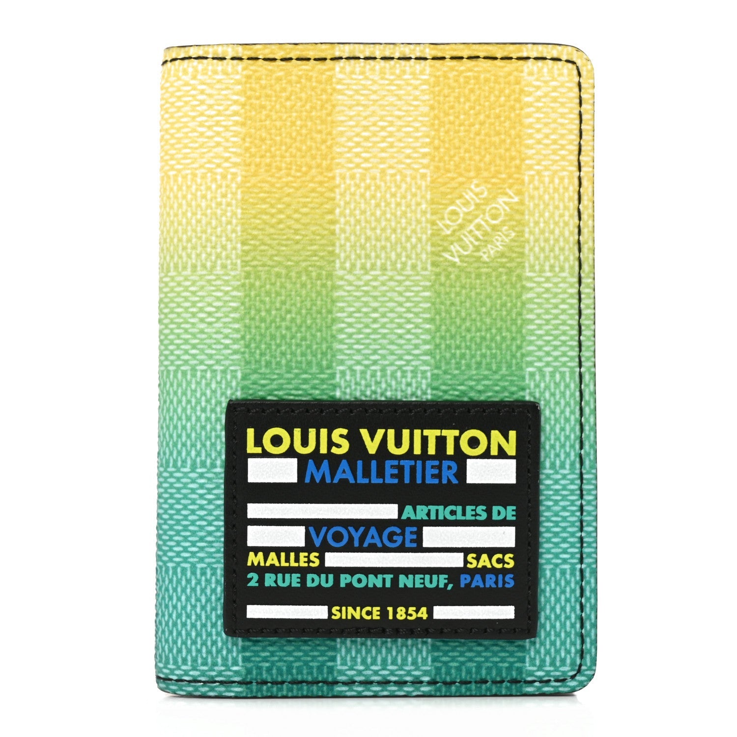 Louis Vuitton Damier Stripes Pocket Organizer Gradient Green