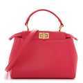 Fendi Nappa Stacked Bar Mini Peekaboo Iconic Satchel Lampone