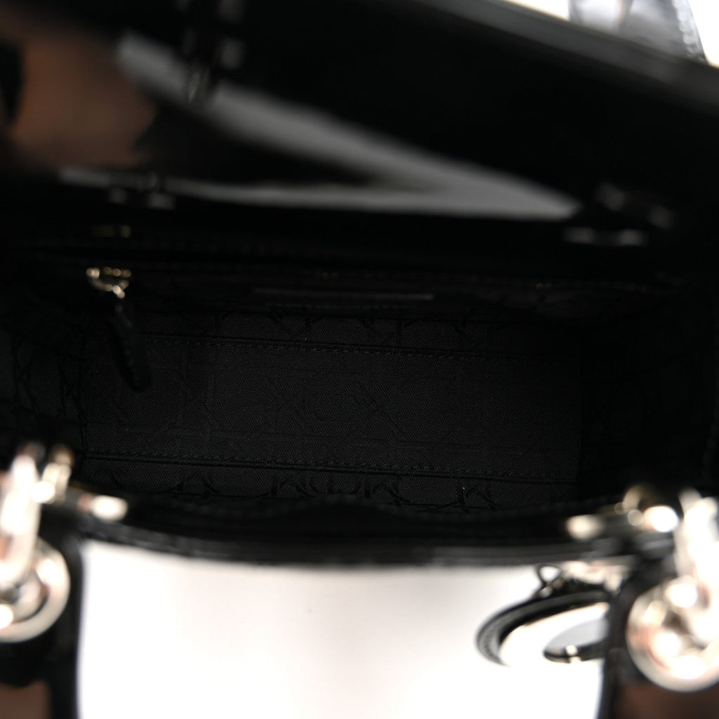 Dior Patent Cannage Mini Lady Dior Black