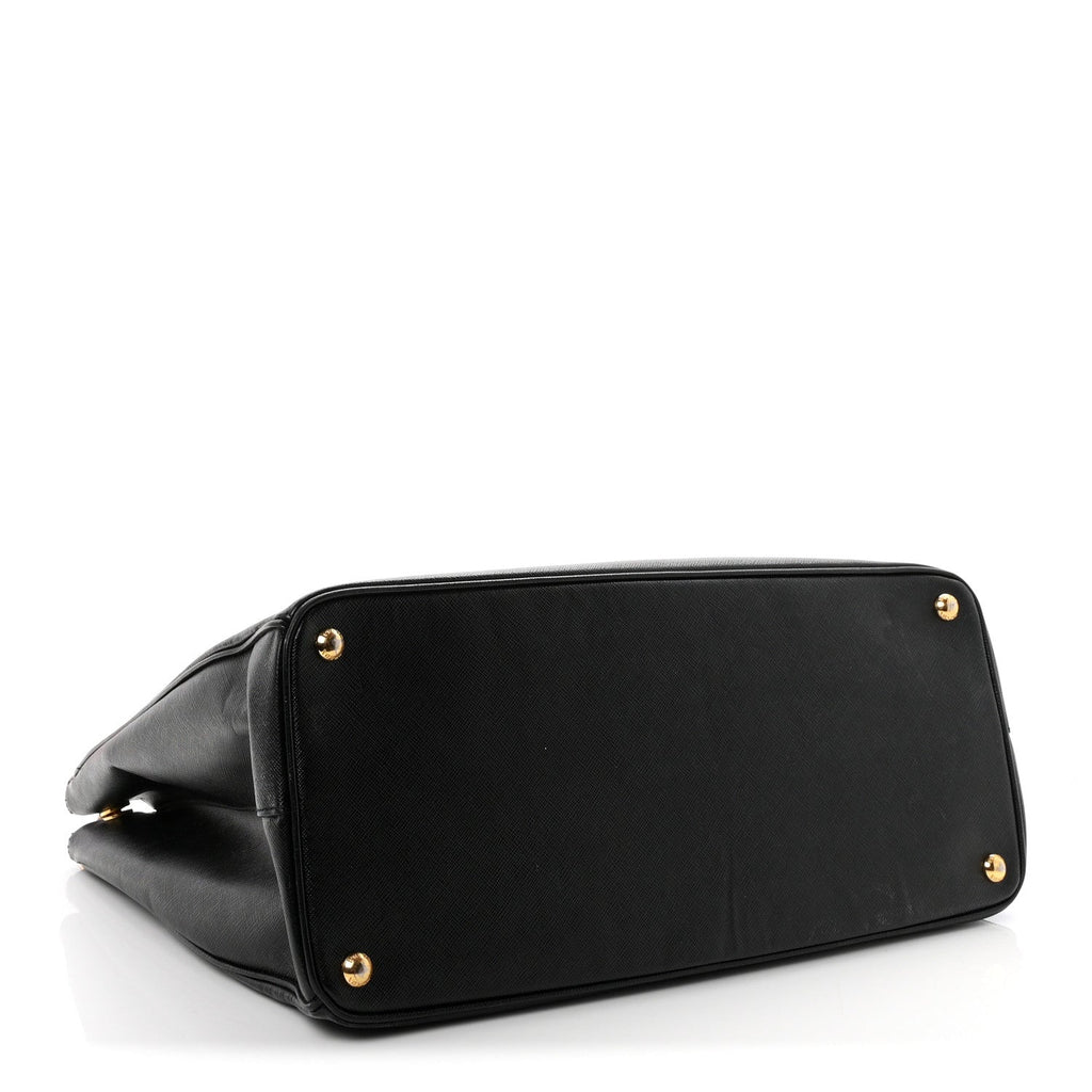 Prada Saffiano Lux Extra Large Galleria Double Zip Tote Black