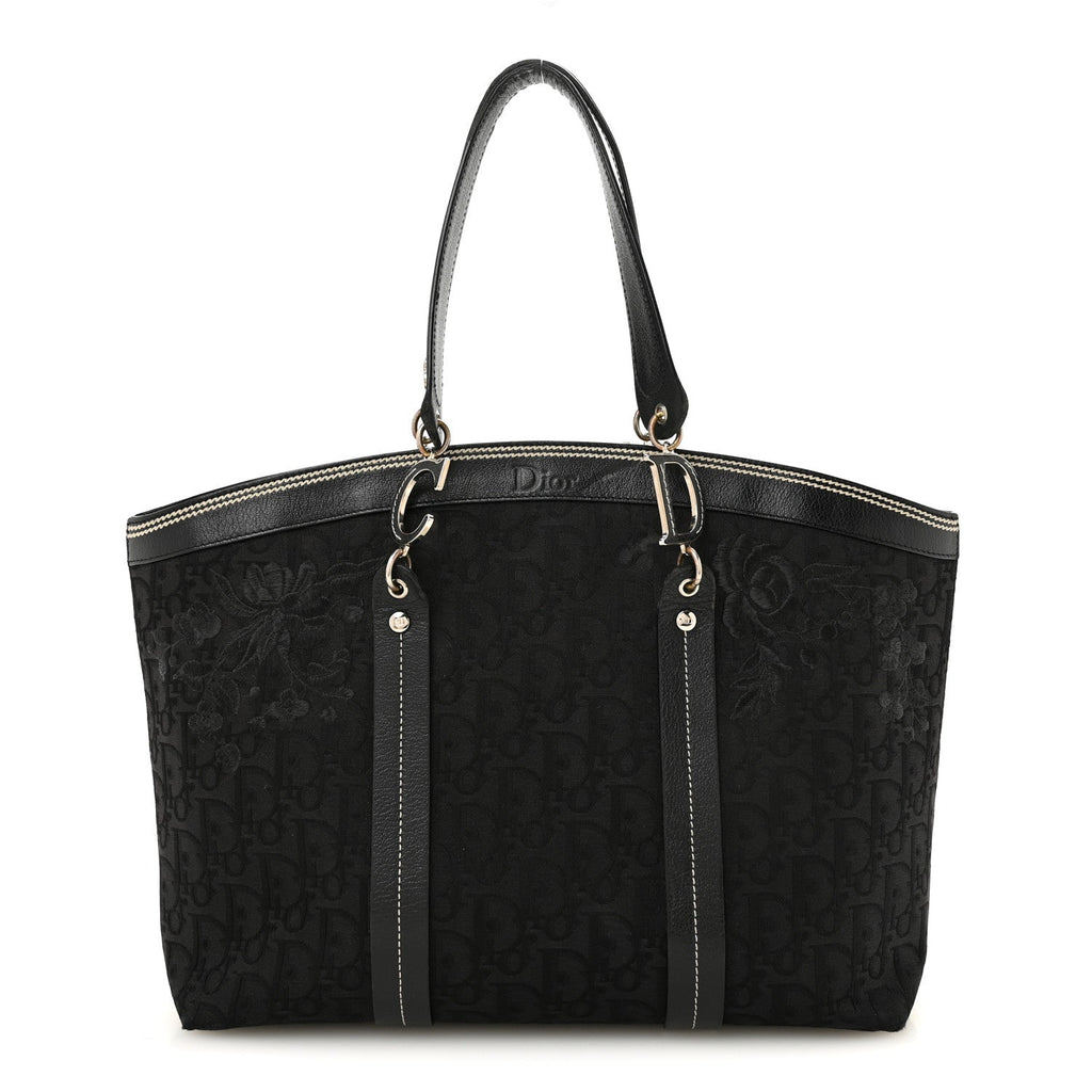 Dior Monogram Vintage Flowers Dome Bag Black