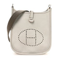 Hermès Taurillon Clemence Amazone Evelyne TPM Gris Perle Etain