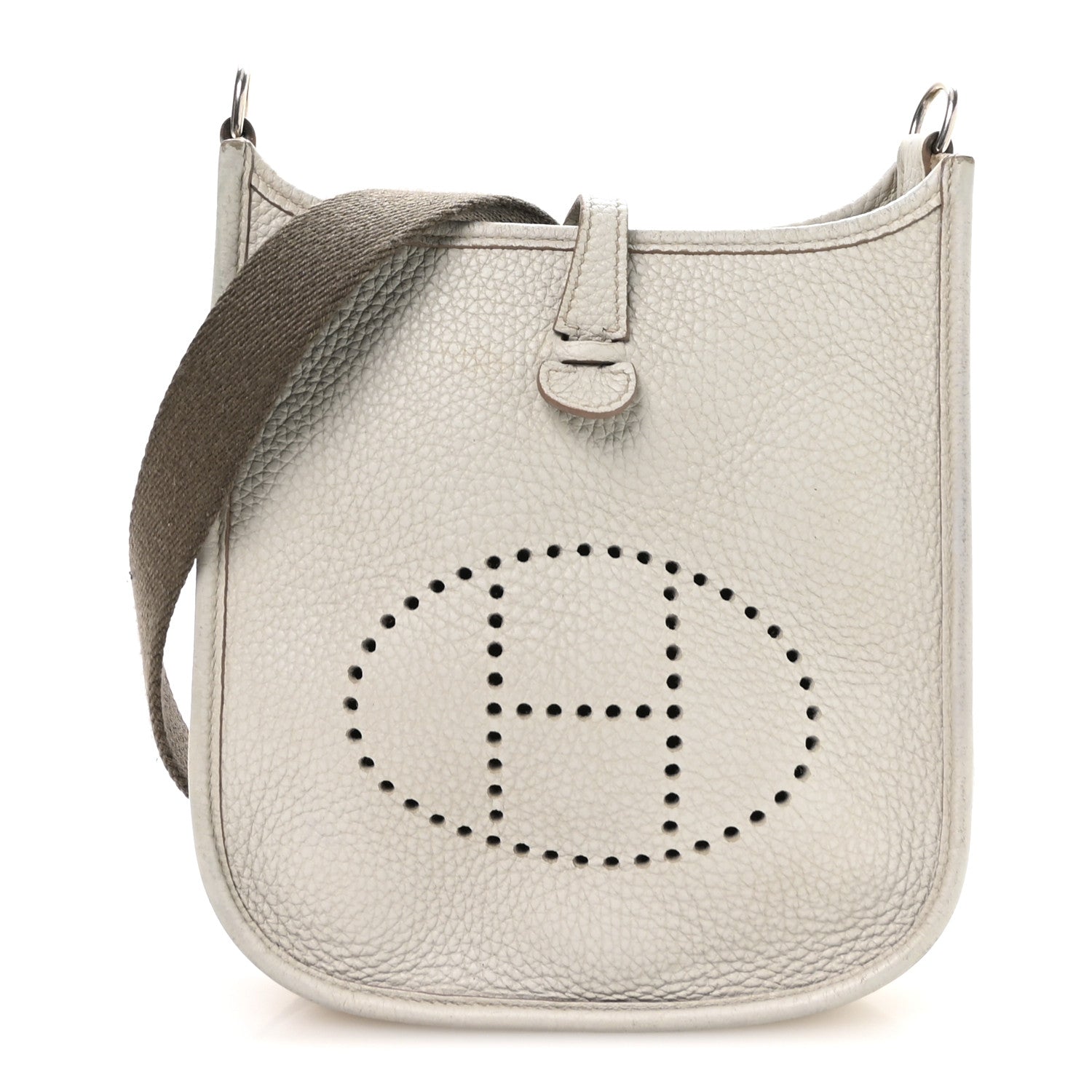 Hermès Taurillon Clemence Amazone Evelyne TPM Gris Perle Etain