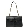 Gucci Microguccissima Medium Emily Chain Shoulder Bag Black