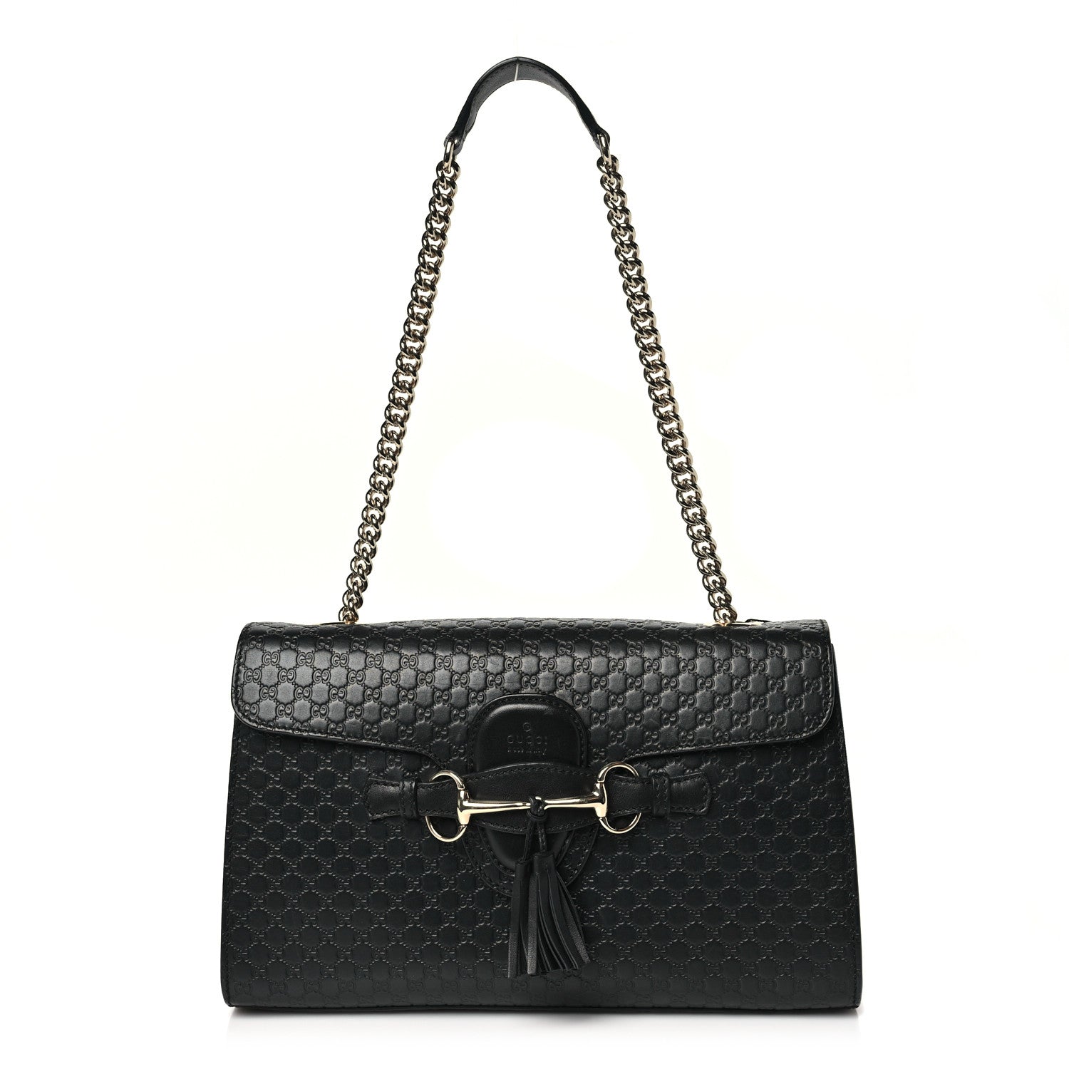 Gucci Microguccissima Medium Emily Chain Shoulder Bag Black