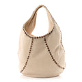 Bottega Veneta Cervo Deerskin Perforated Pekary Hobo Cream