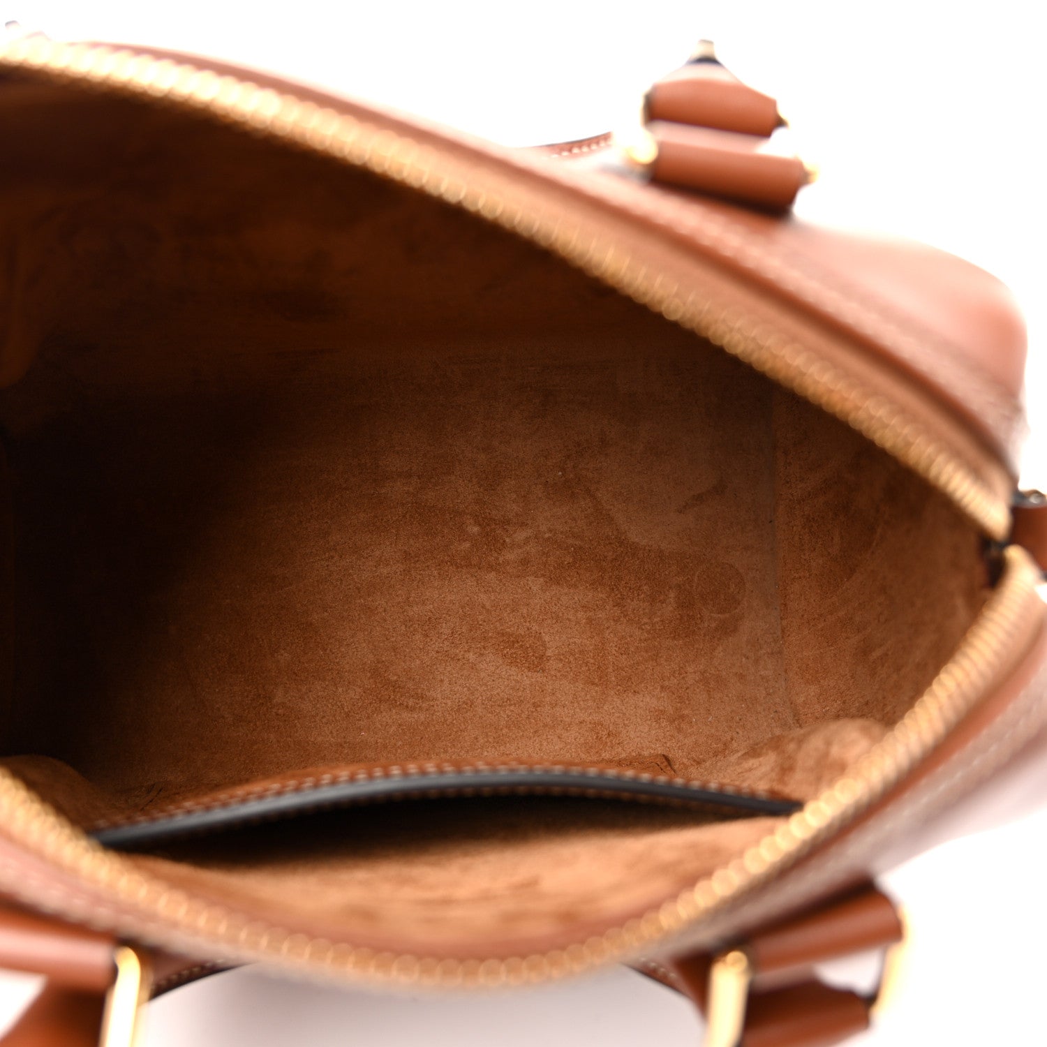 Celine Smooth Calfskin Triomphe Small Boston Bag Tan