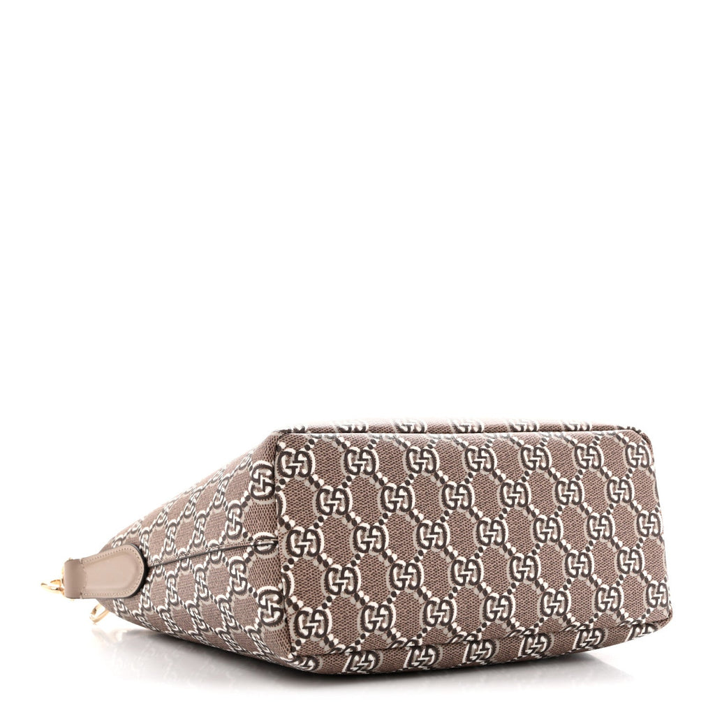 Gucci GG Shadow Monogram Super Mini Ophidia Shoulder Bag Taupe