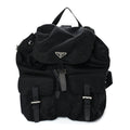 Prada Re-Nylon Vela Saffiano Medium Backpack Black