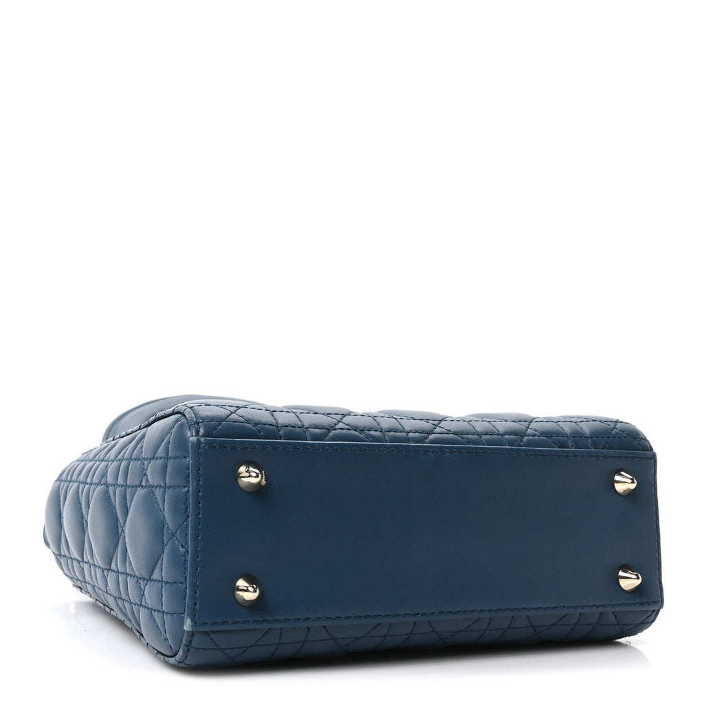 Dior Lambskin Cannage Small My ABCDior Lady Dior Deep Ocean