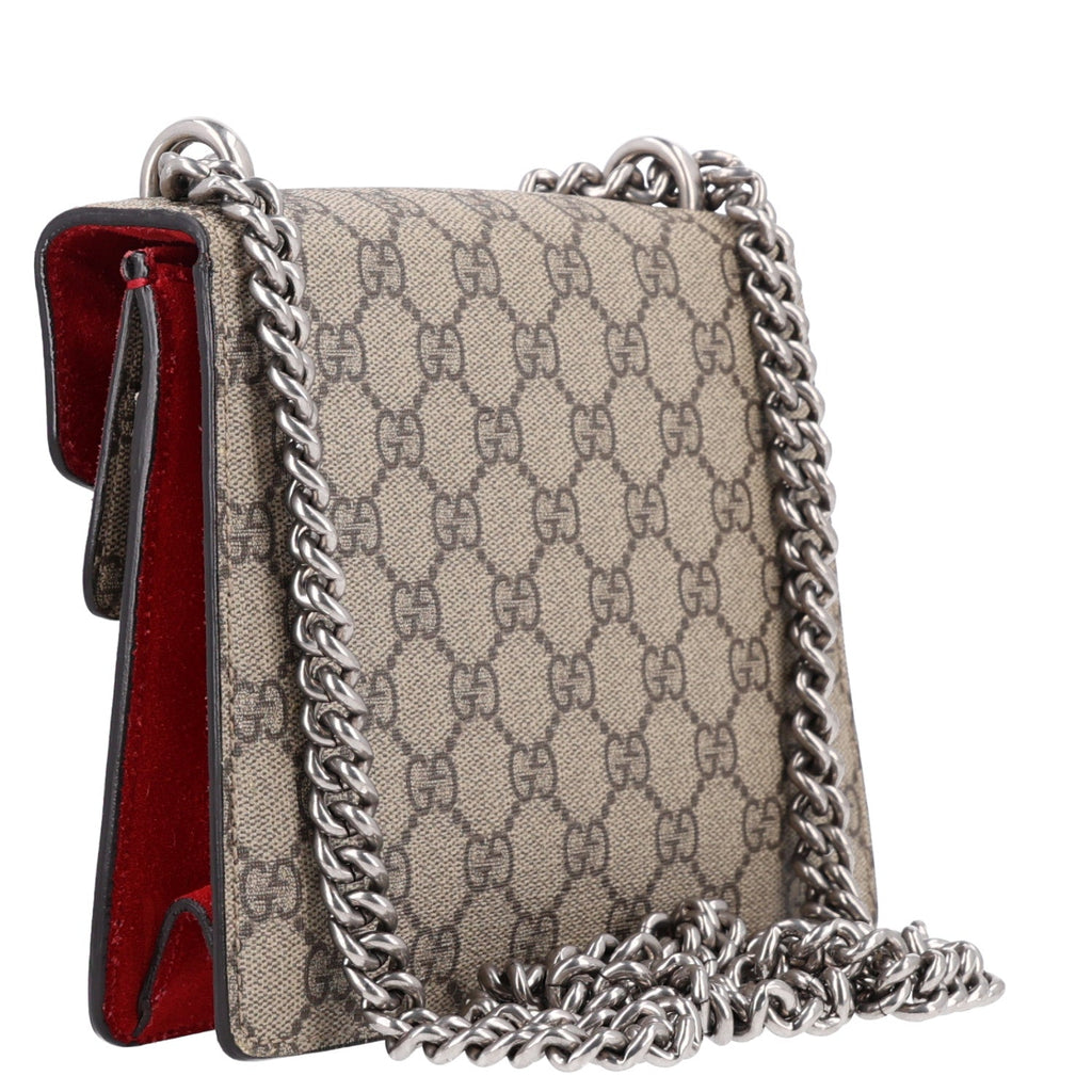 Gucci GG Supreme Monogram Mini Dionysus Shoulder Bag Hibiscus Red