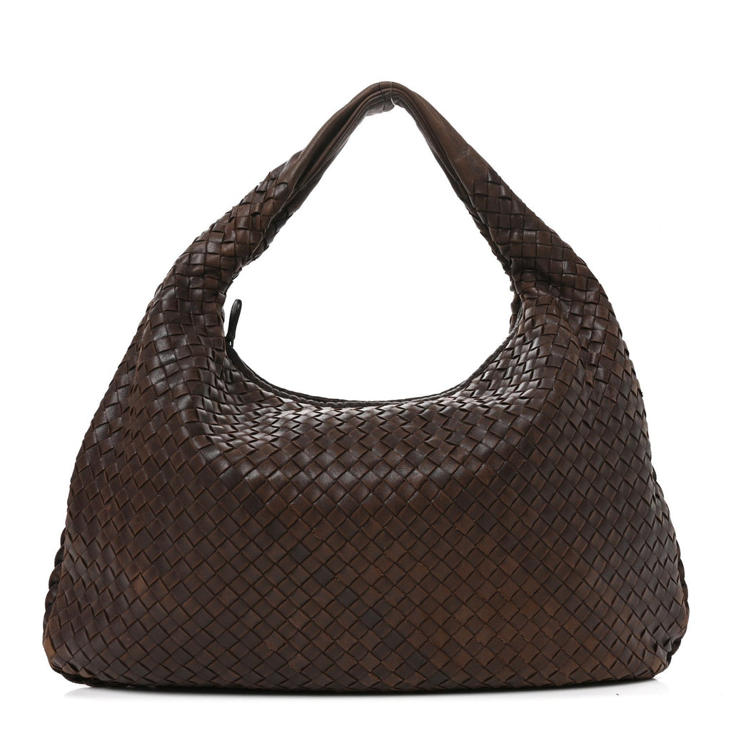 Bottega Veneta Nappa Intrecciato Large Veneta Hobo Ebano
