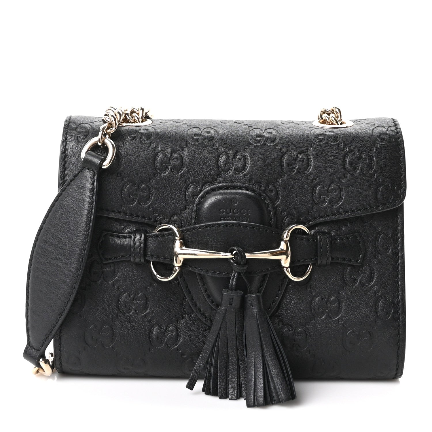 Gucci Guccissima Mini Emily Shoulder Bag Black
