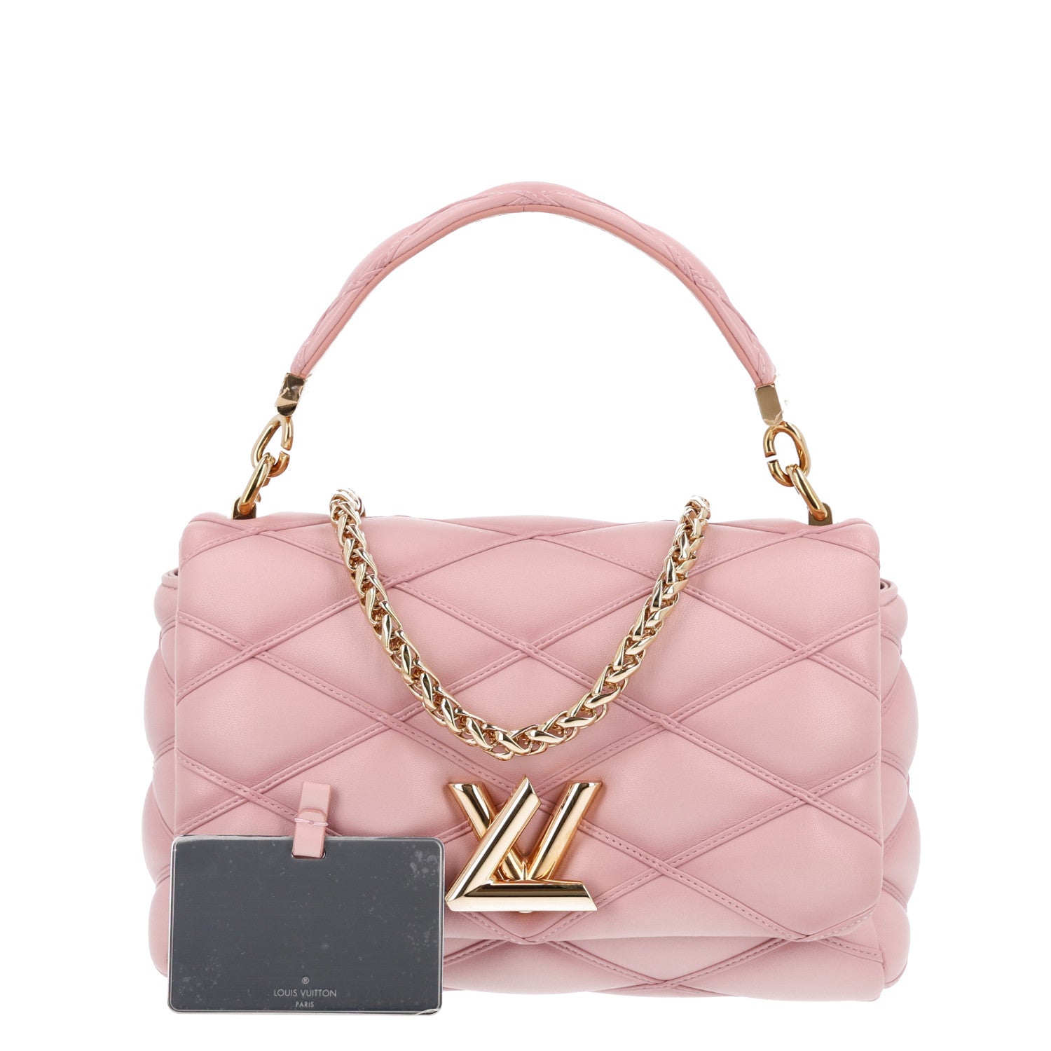 Louis Vuitton Lambskin Malletage Top Handle GO-14 MM Rosabella