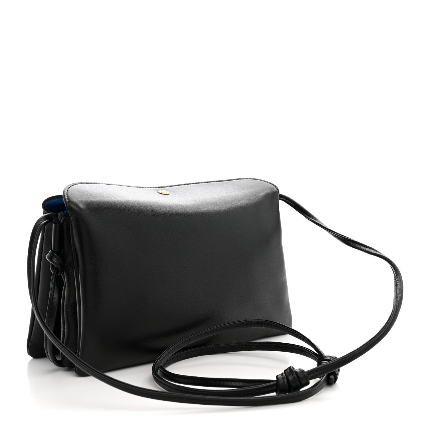 Celine Smooth Lambskin Trio Flap Crossbody Bag Black