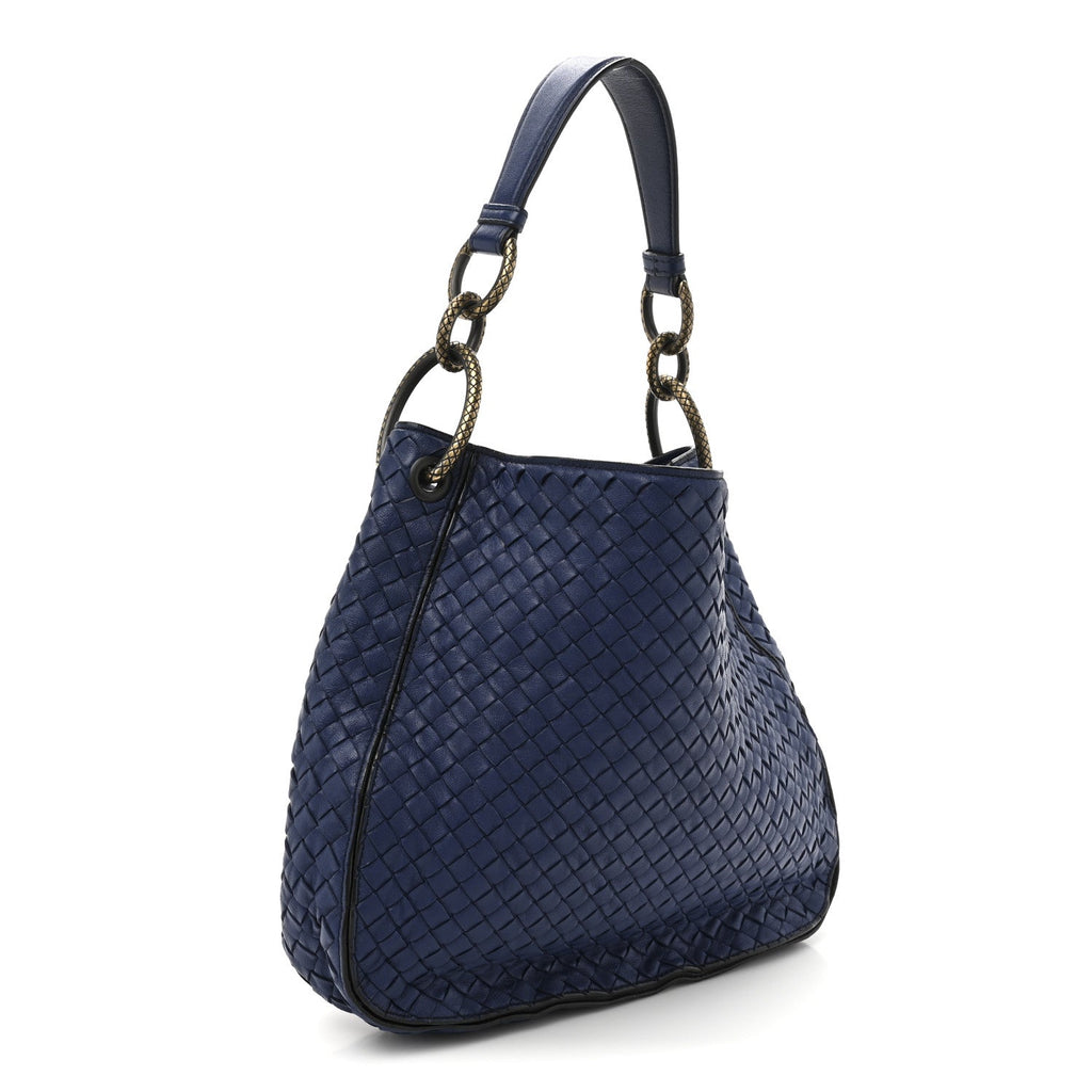 Bottega Veneta Nappa Intrecciato Small Loop Blue