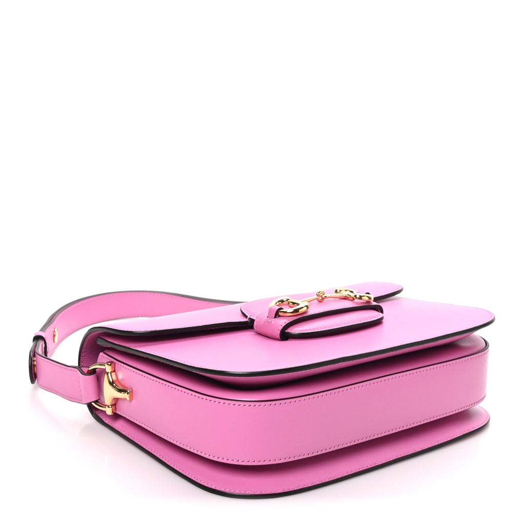 Gucci Azalea Calfskin Horsebit 1955 Shoulder Bag Libre Pink