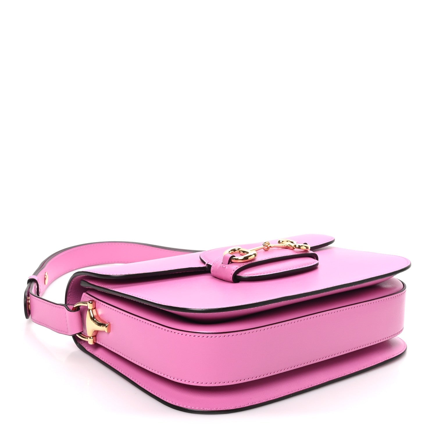Gucci Azalea Calfskin Horsebit 1955 Shoulder Bag Libre Pink