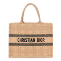 Dior Raffia Cannage Medium Book Tote Natural