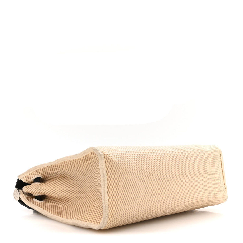 Hermès Toile GM Vache Calfskin Herbag 30 PM Natural Black Natural Black