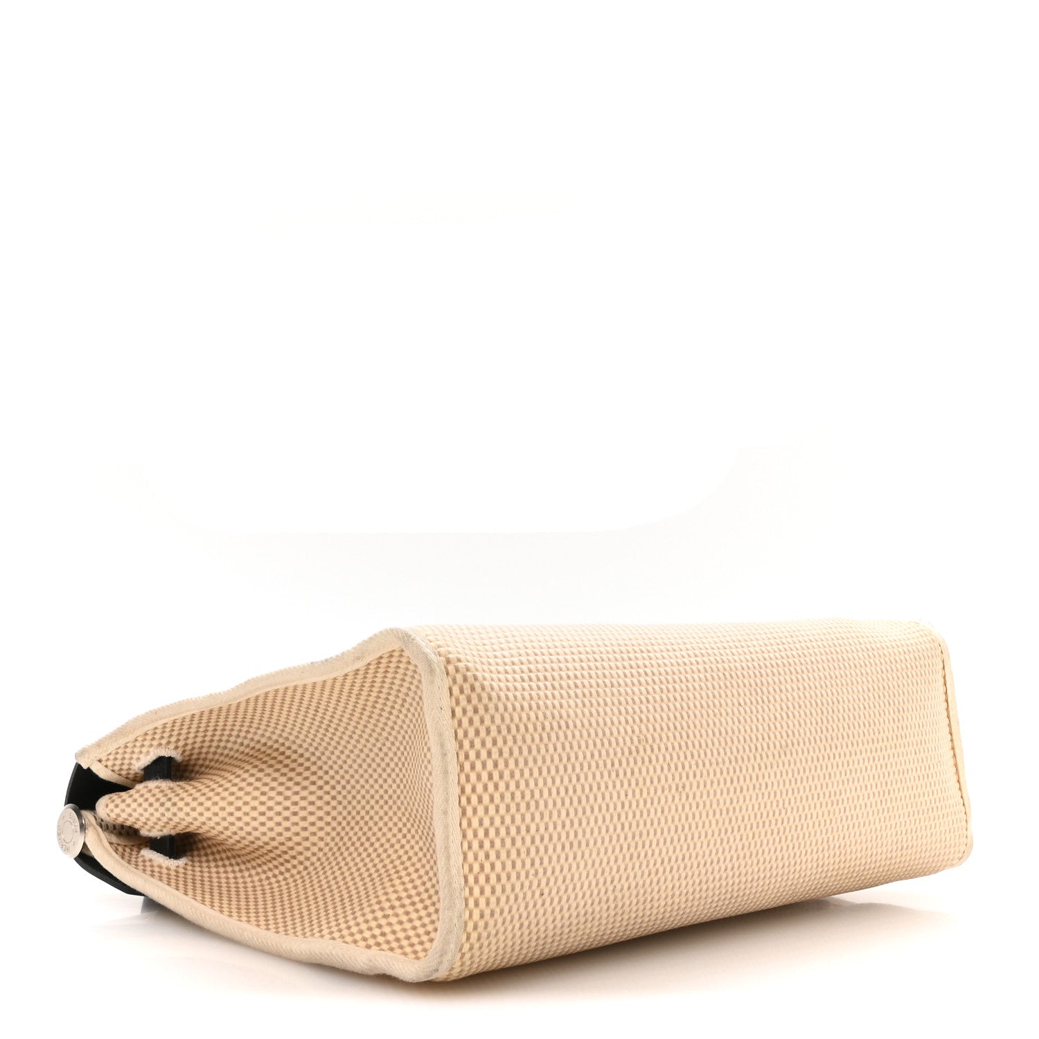 Hermès Toile GM Vache Calfskin Herbag 30 PM Natural Black Natural Black