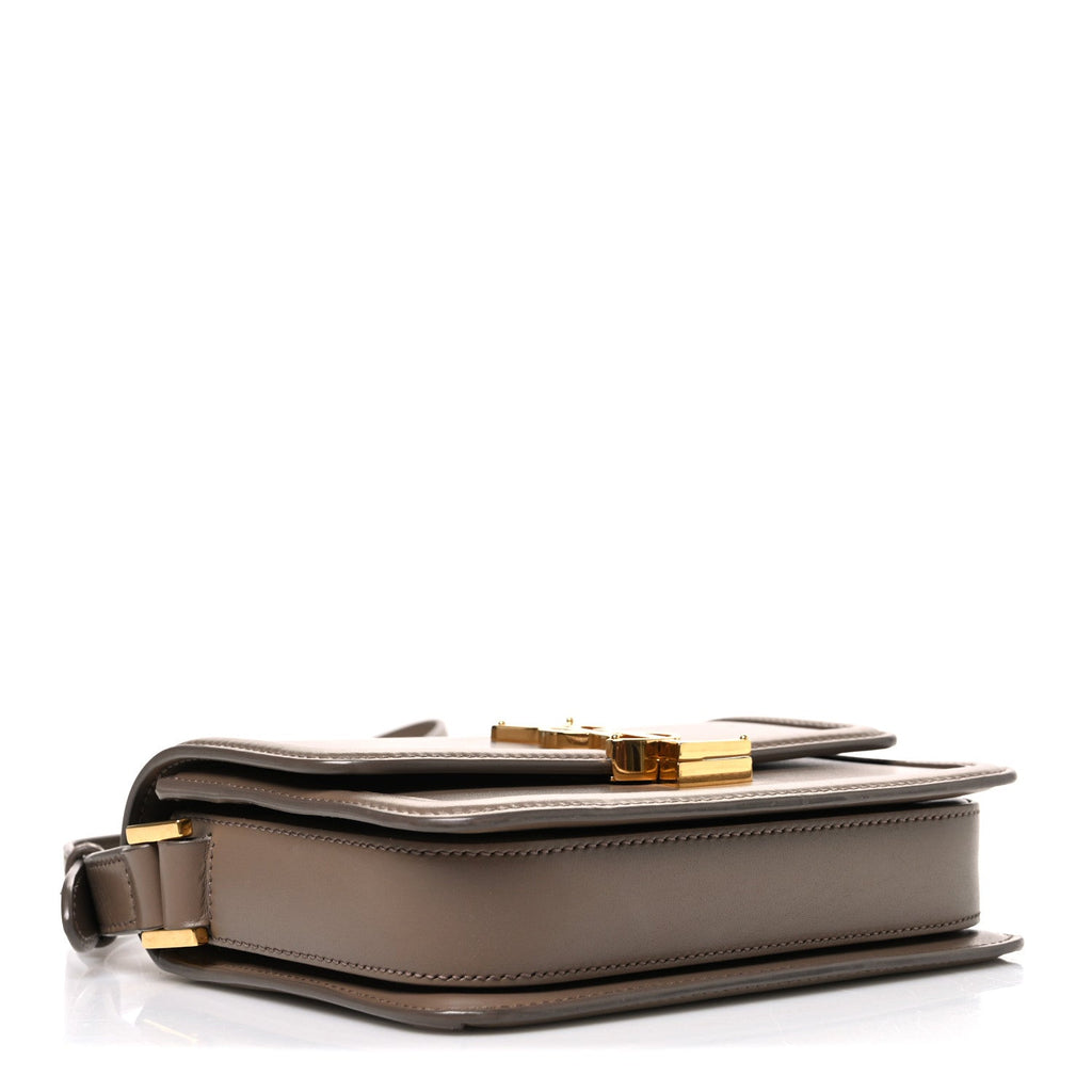 Saint Laurent Smooth Calfskin Small Solferino Satchel Natural Tan