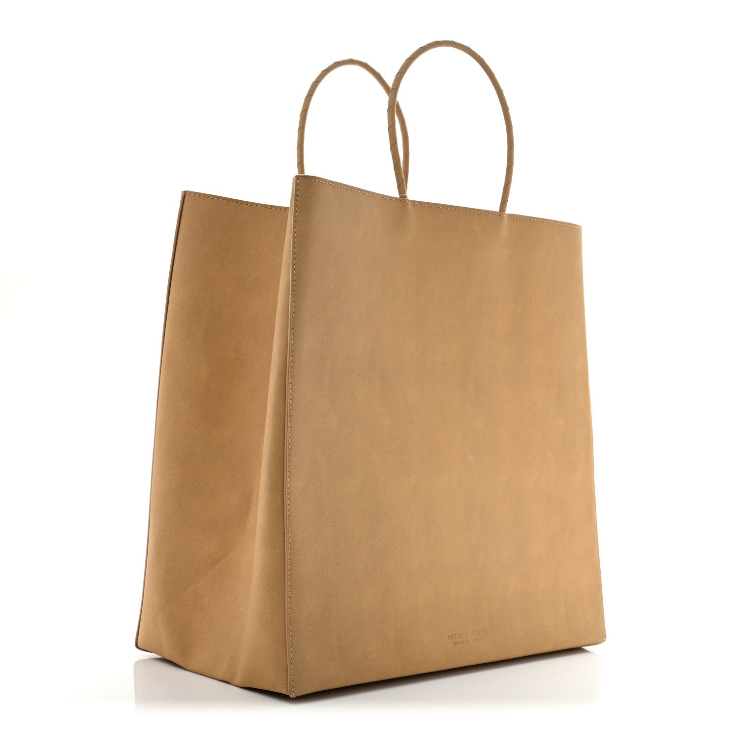 Bottega Veneta Calfskin Brown Bag Tote Kraft