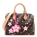 Louis Vuitton LV X TM Monogram Cherry Blossom Speedy Bandouliere 25 Sakura Brown