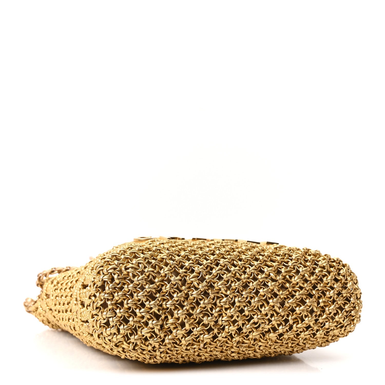 Chanel Metallic Calfskin Macrame Mini Chanel 22 Gold