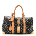 Louis Vuitton Monogram Multicolor Keepall 45 Black