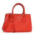 Prada Saffiano Mini Galleria Double Zip Tote Lacca
