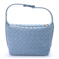 Bottega Veneta Calfskin Nappa Intrecciato Mini Wallace Ice Blue