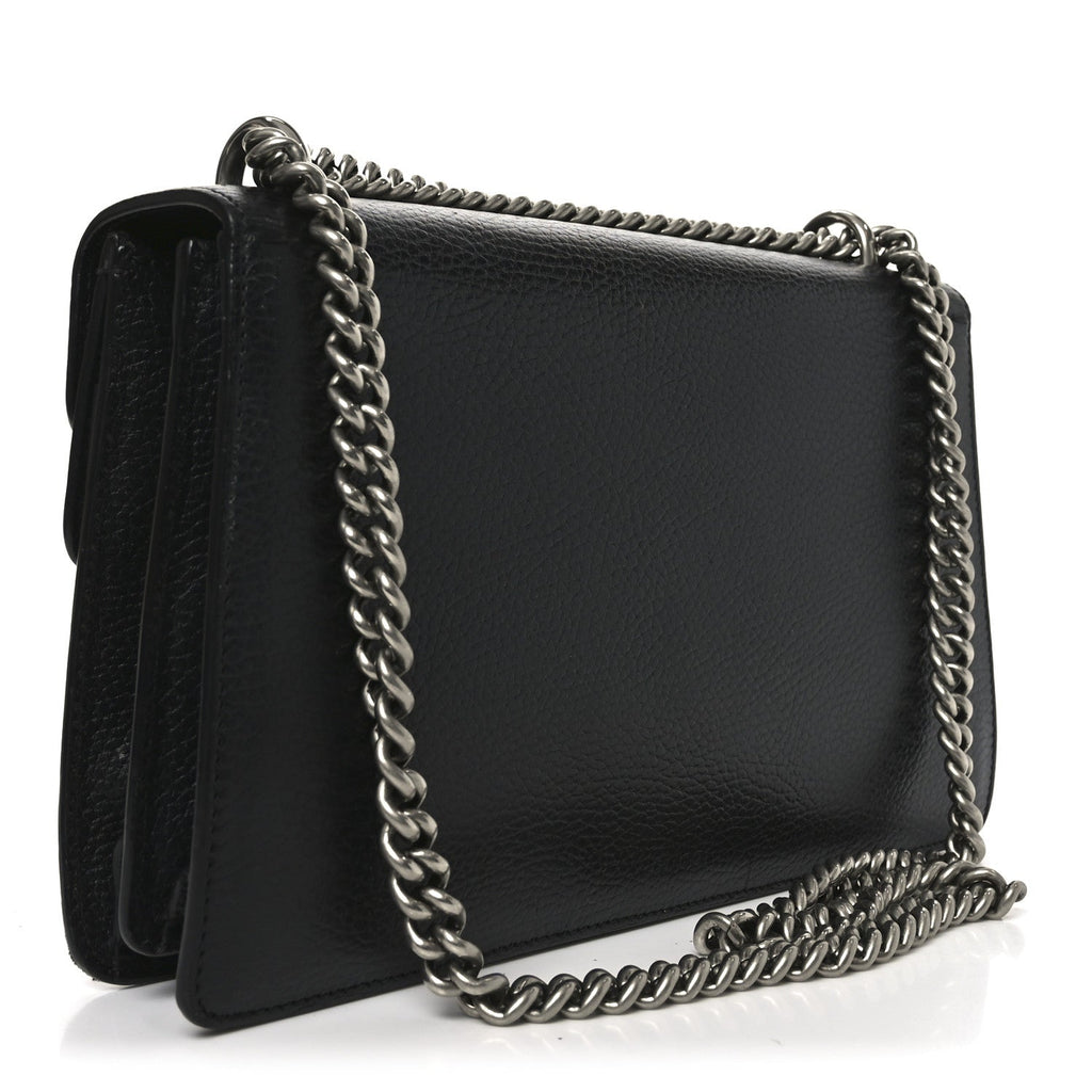 Gucci Pebbled Calfskin Small Dionysus Shoulder Bag Black