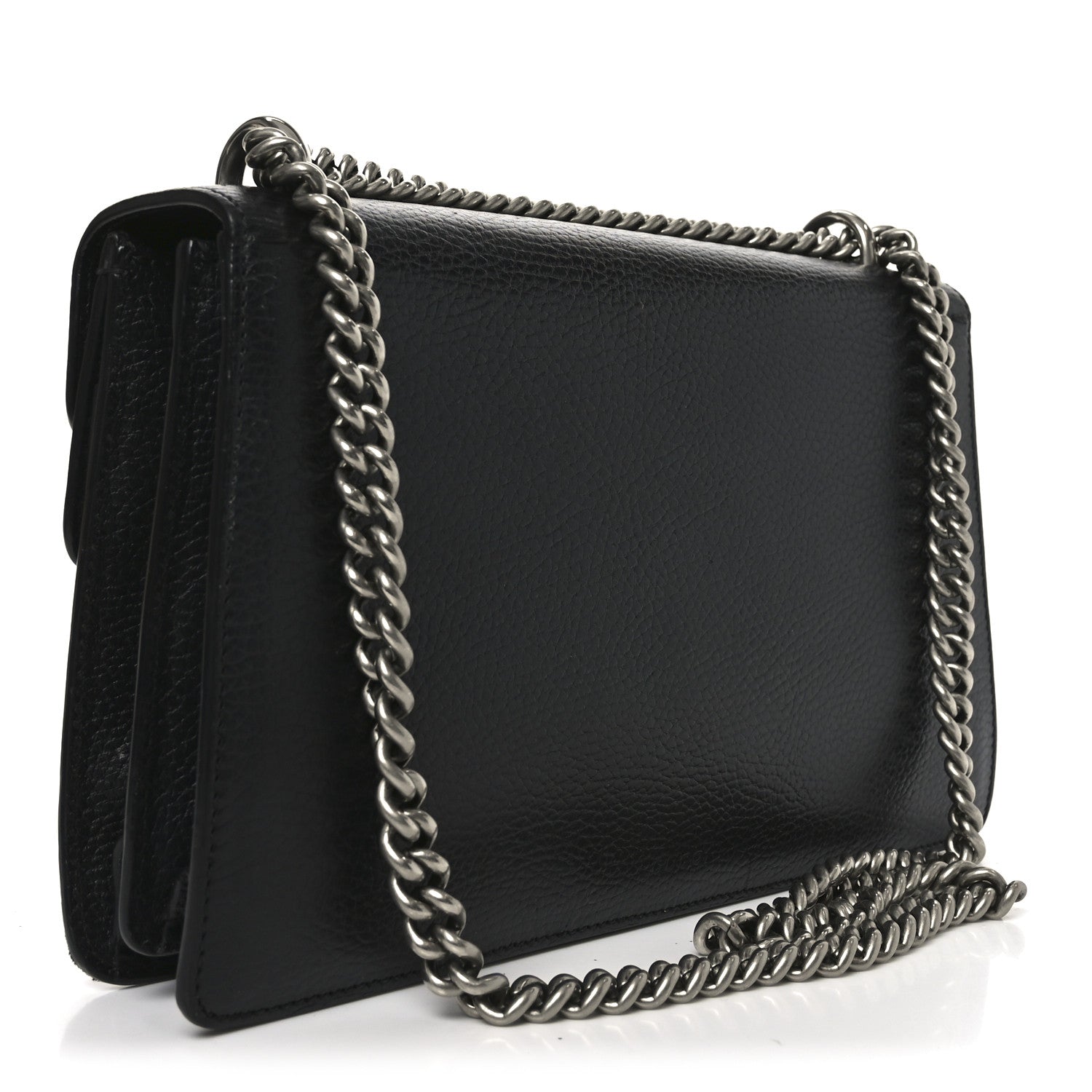 Gucci Pebbled Calfskin Small Dionysus Shoulder Bag Black