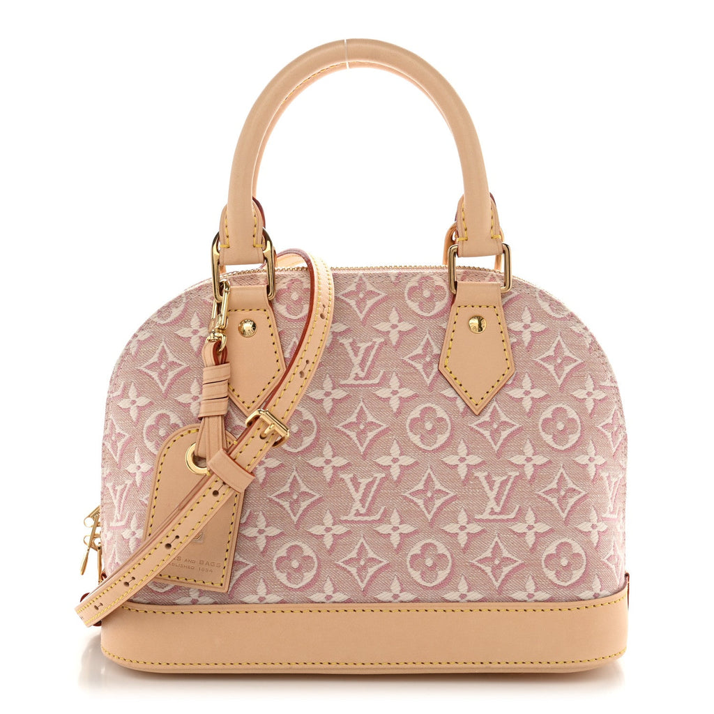 Louis Vuitton Monogram Embleme Jacquard Alma BB Rose Ruban