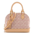 Louis Vuitton Monogram Embleme Jacquard Alma BB Rose Ruban