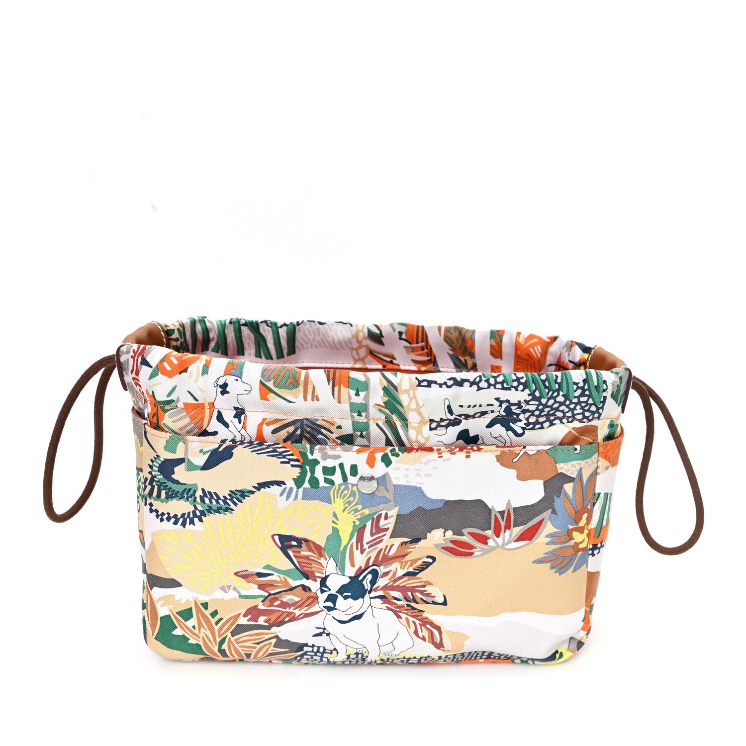 Hermès Silk Barenia En Liberte Fourbi 20 PM Orange Gris Mouette Fauve