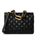 Louis Vuitton Satin Sequin Embroidered Damier Coussin BB Black