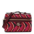 Gucci GG Supreme Monogram Canvas Lunar New Year Shoulder Bag Red Pink Multicolor