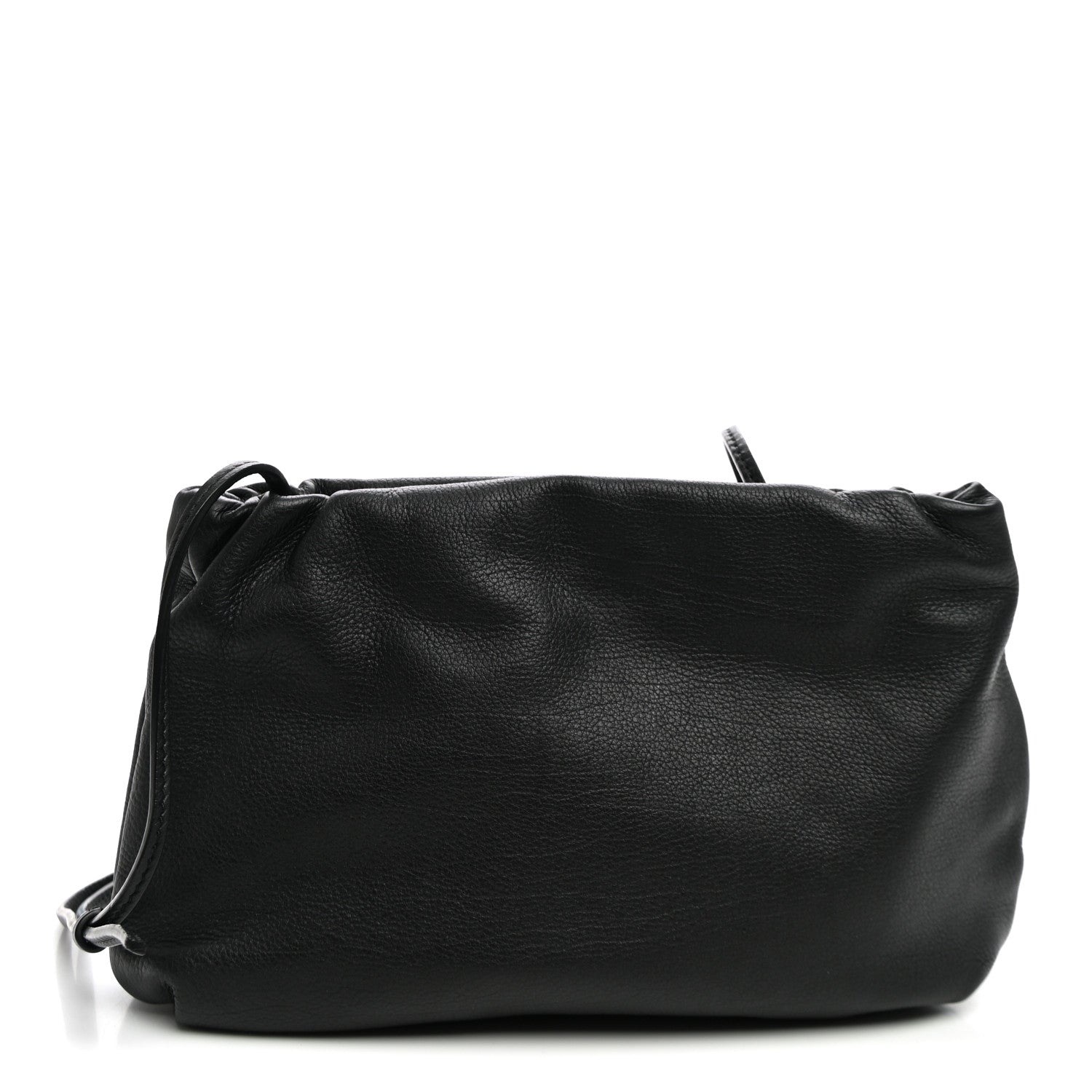 The Row Grained Calfskin Bourse Clutch Black