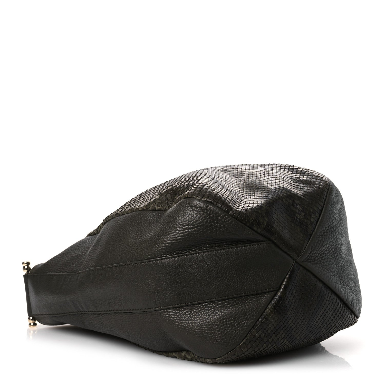 Gucci Snakeskin Greenwich Shoulder Bag Green