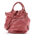 Balenciaga Agneau Giant 21 Silver Hardware Pompon Framboise